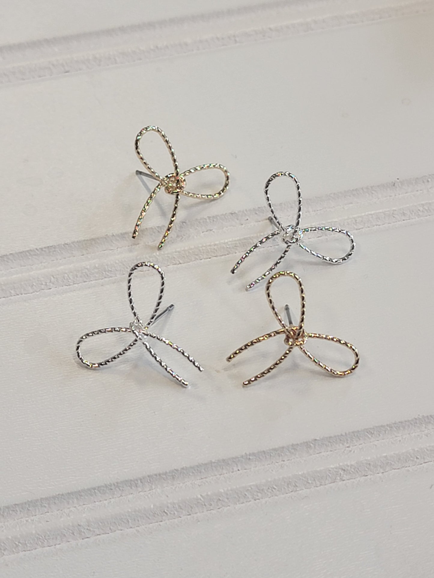 Delicate Rope Bow Earrings