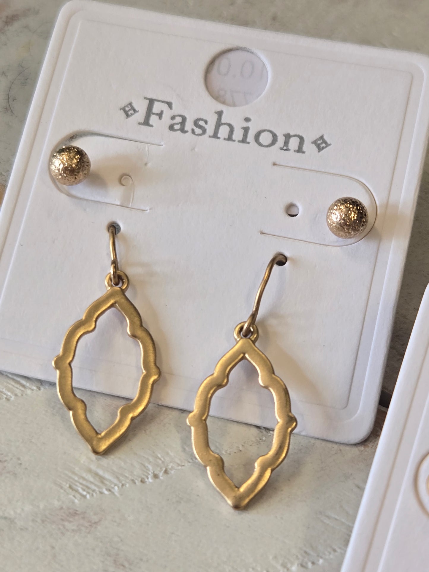 Moroccan Drop Earrings with Studs