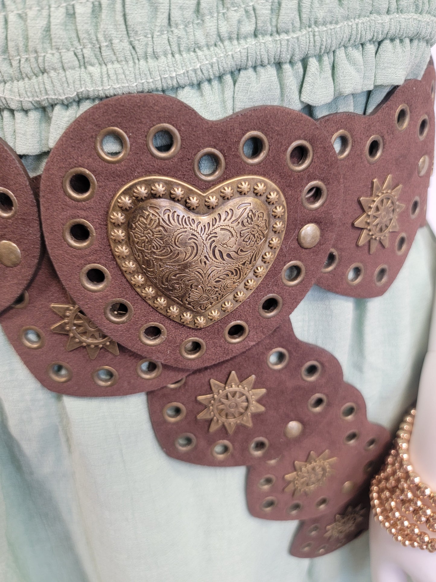 Suede Heart Belt
