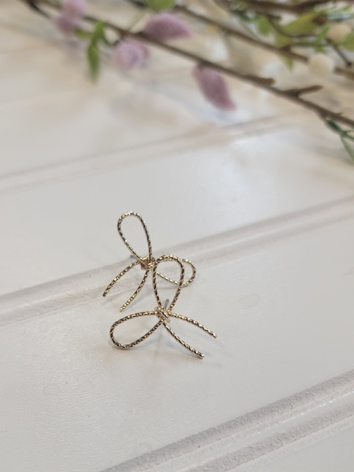 Delicate Rope Bow Earrings