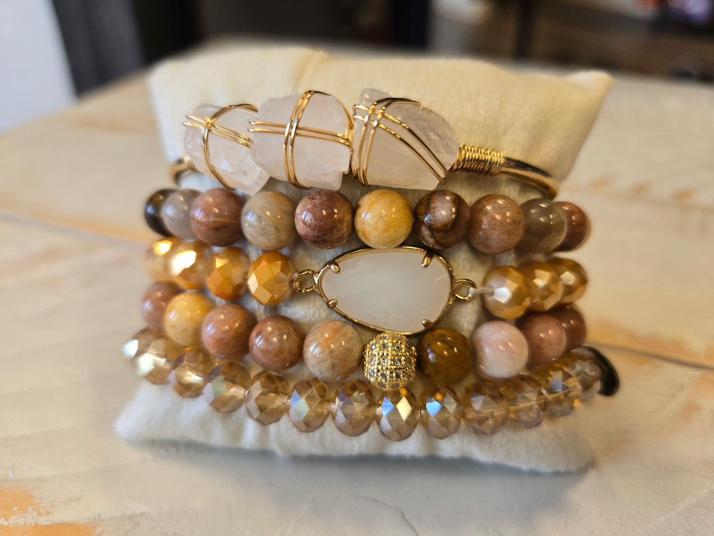 Peaches and Cream Bracelet Set