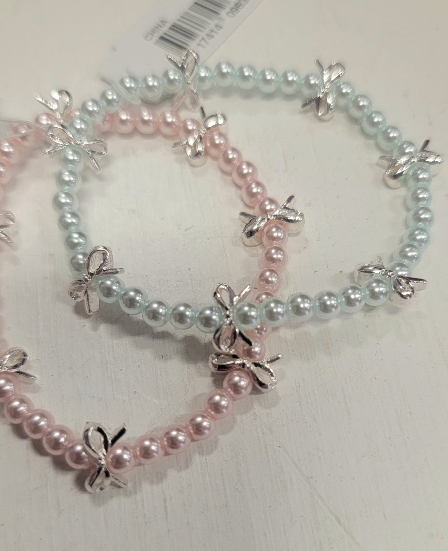 Pearl with Bow Bracelet- Girls