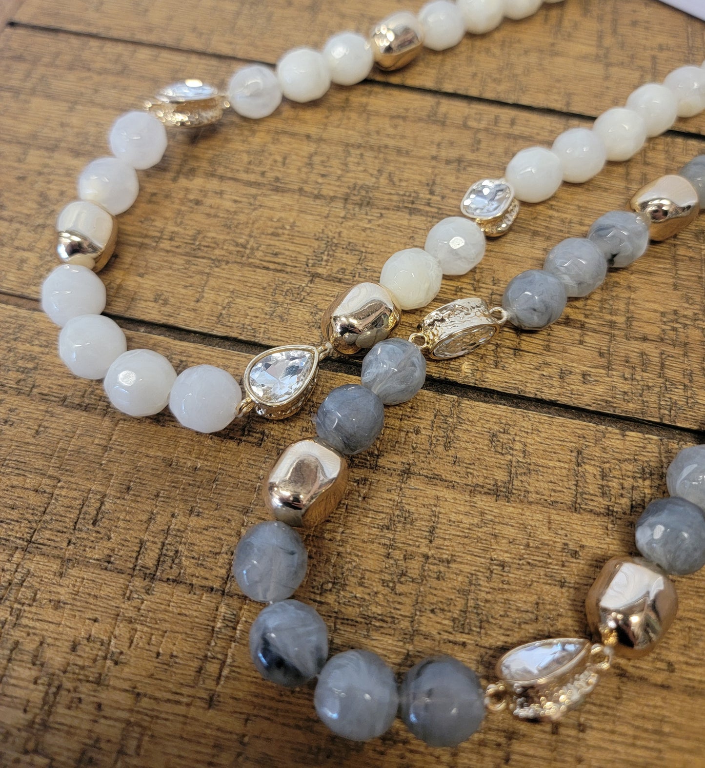Stone Accented Rhinestone Necklace