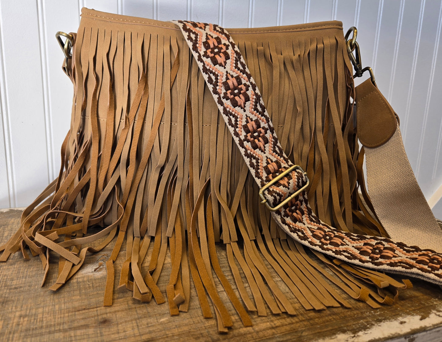 Sadie Fringe Crossbody with Guitar Strap