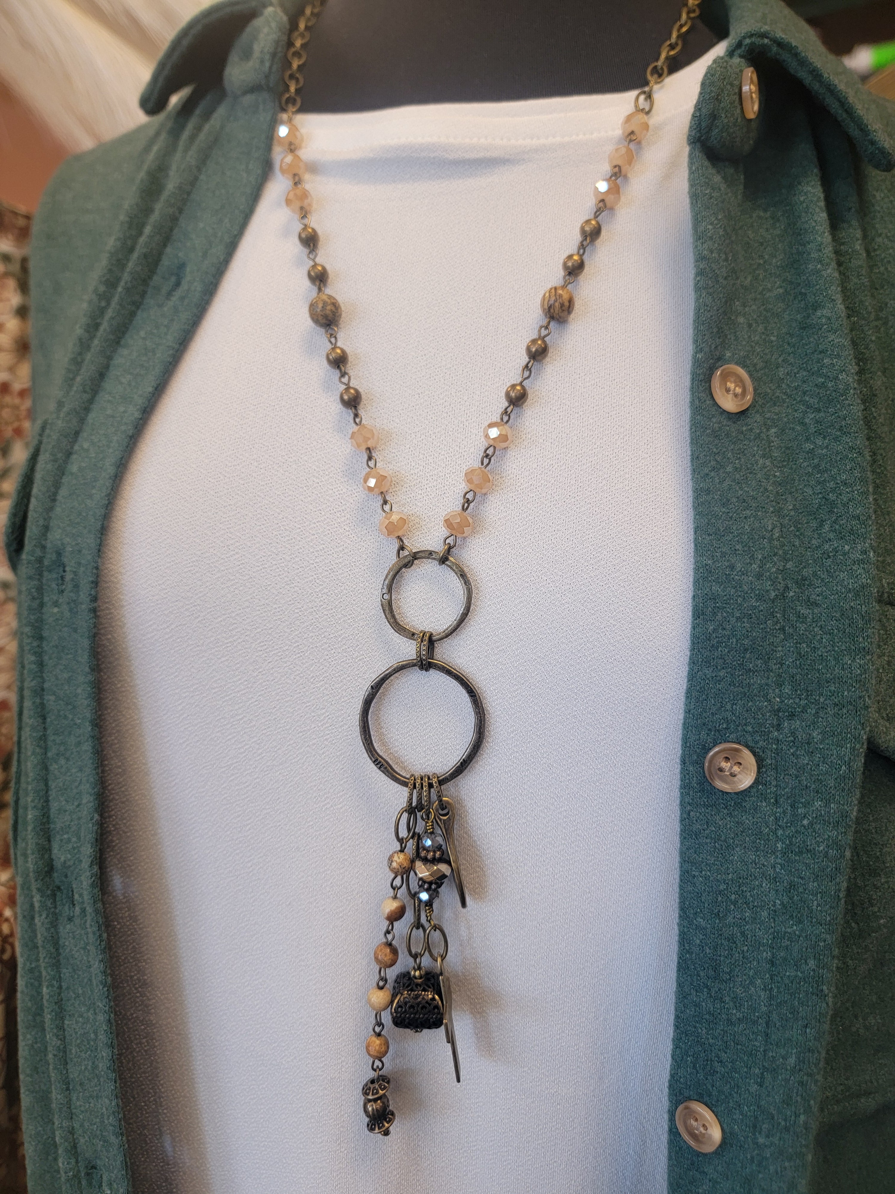 Acacia Wood Bamboo Necklace main image 1