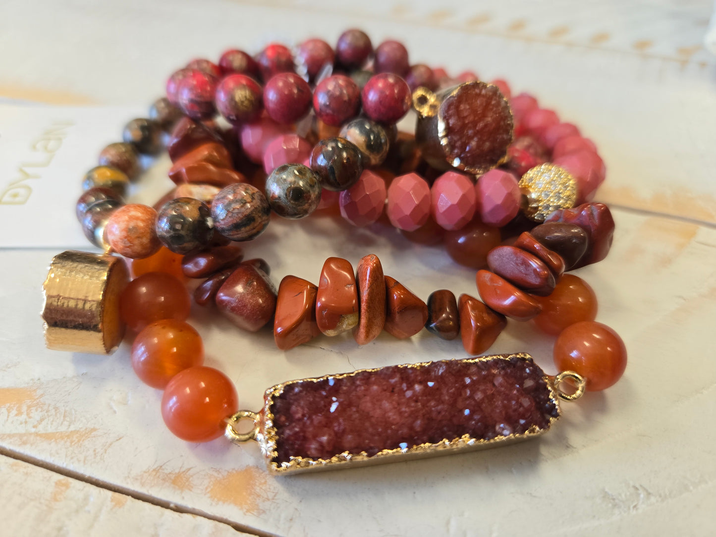 Red Jasper Bracelet Set of 5