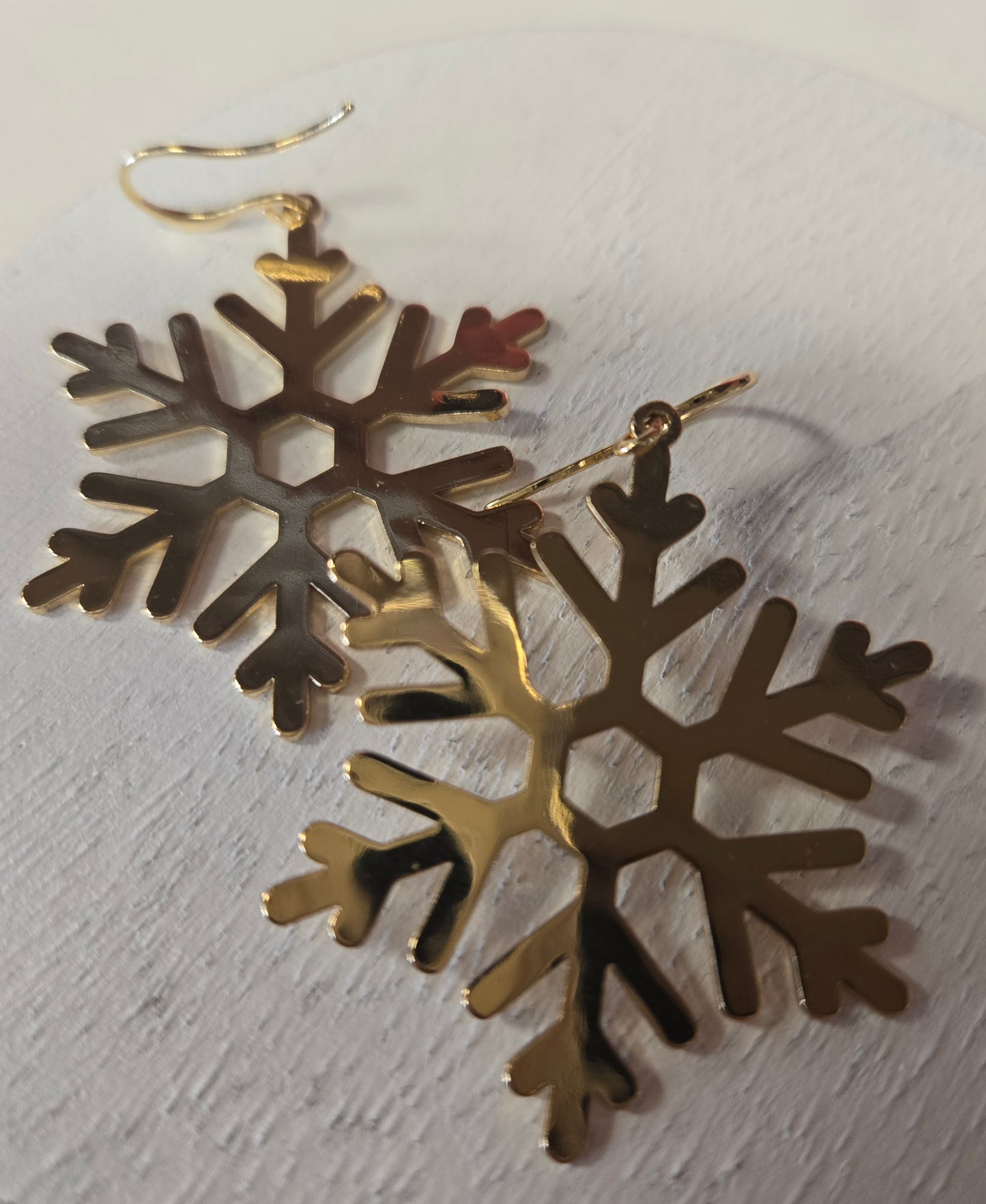 Gold Snowflake Earrings