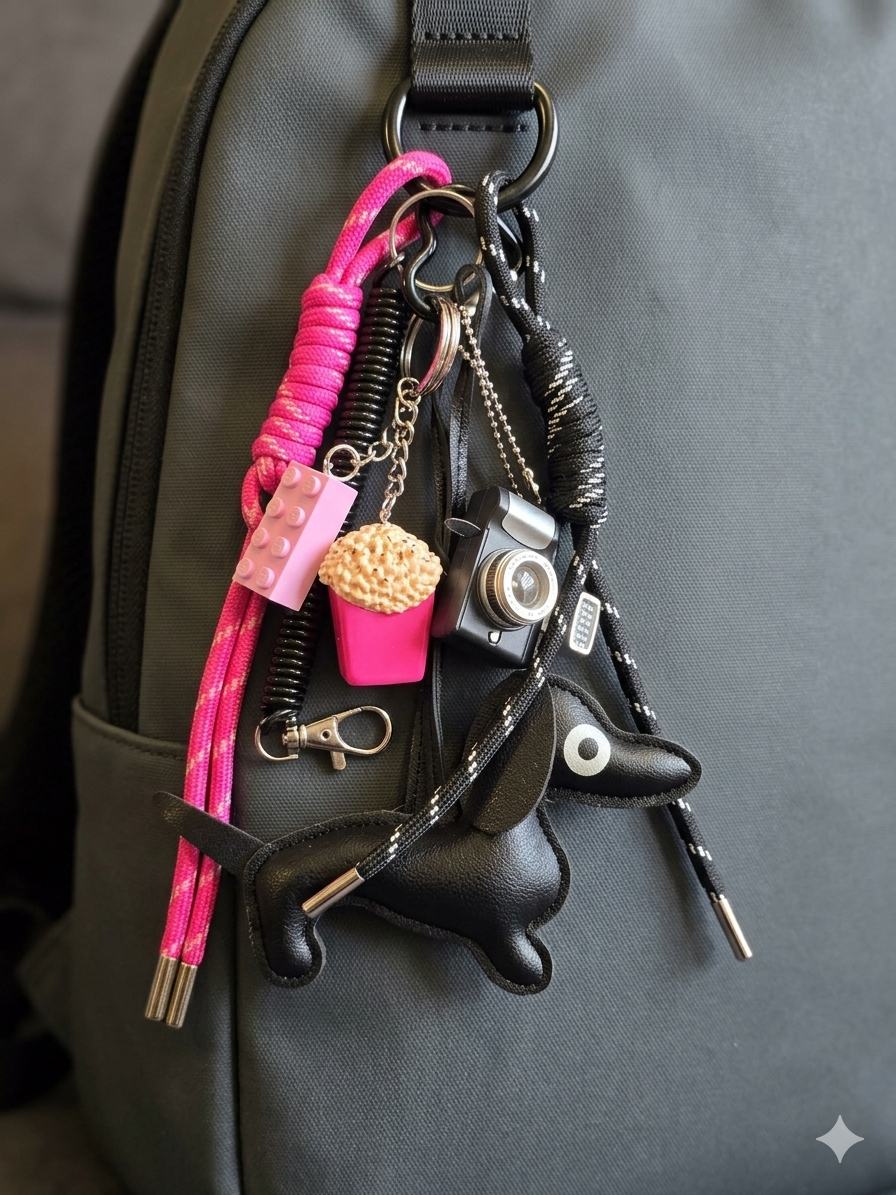 Black Combo Bag Charm