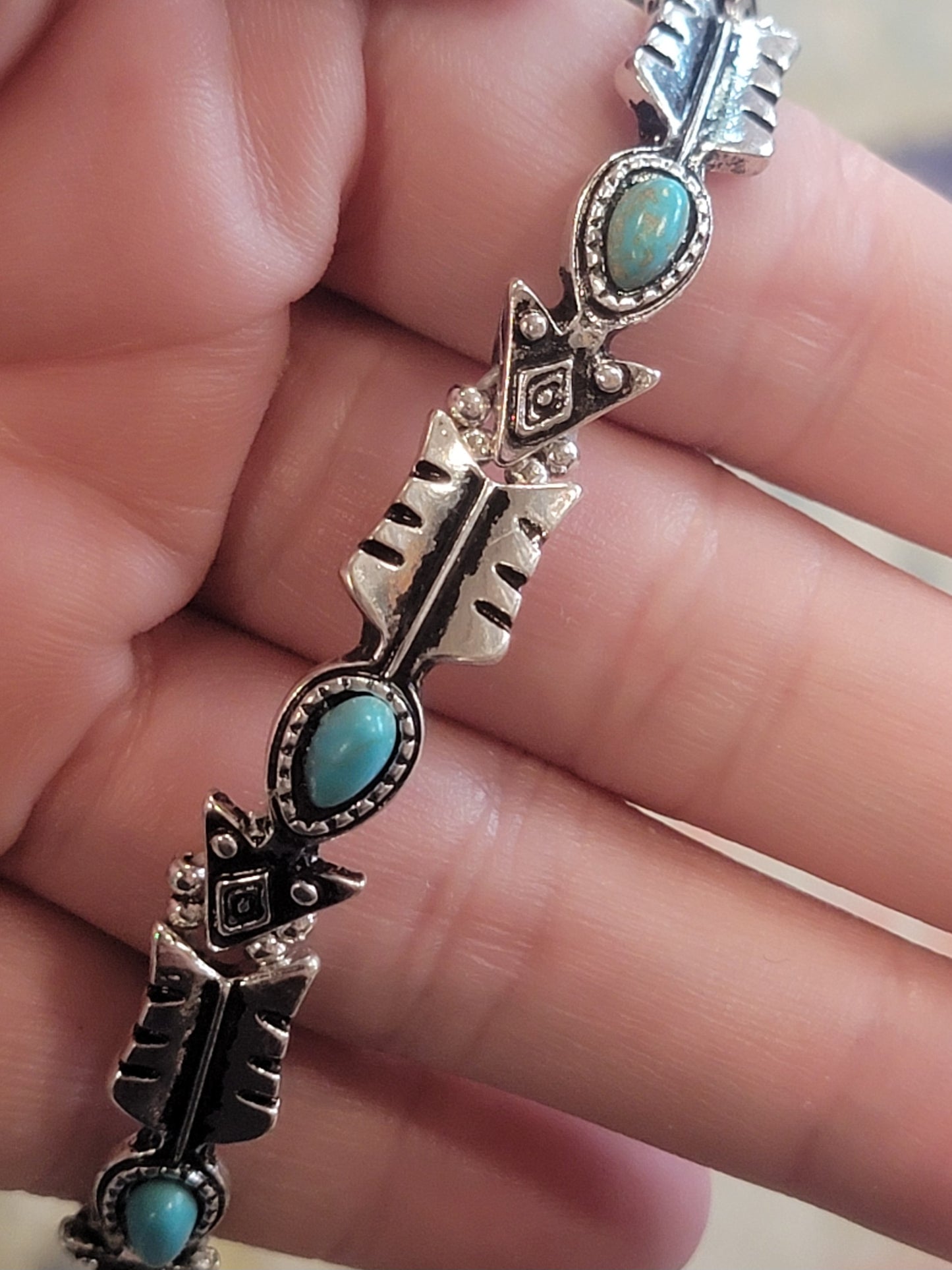 Burnished Silver Arrow Bracelet