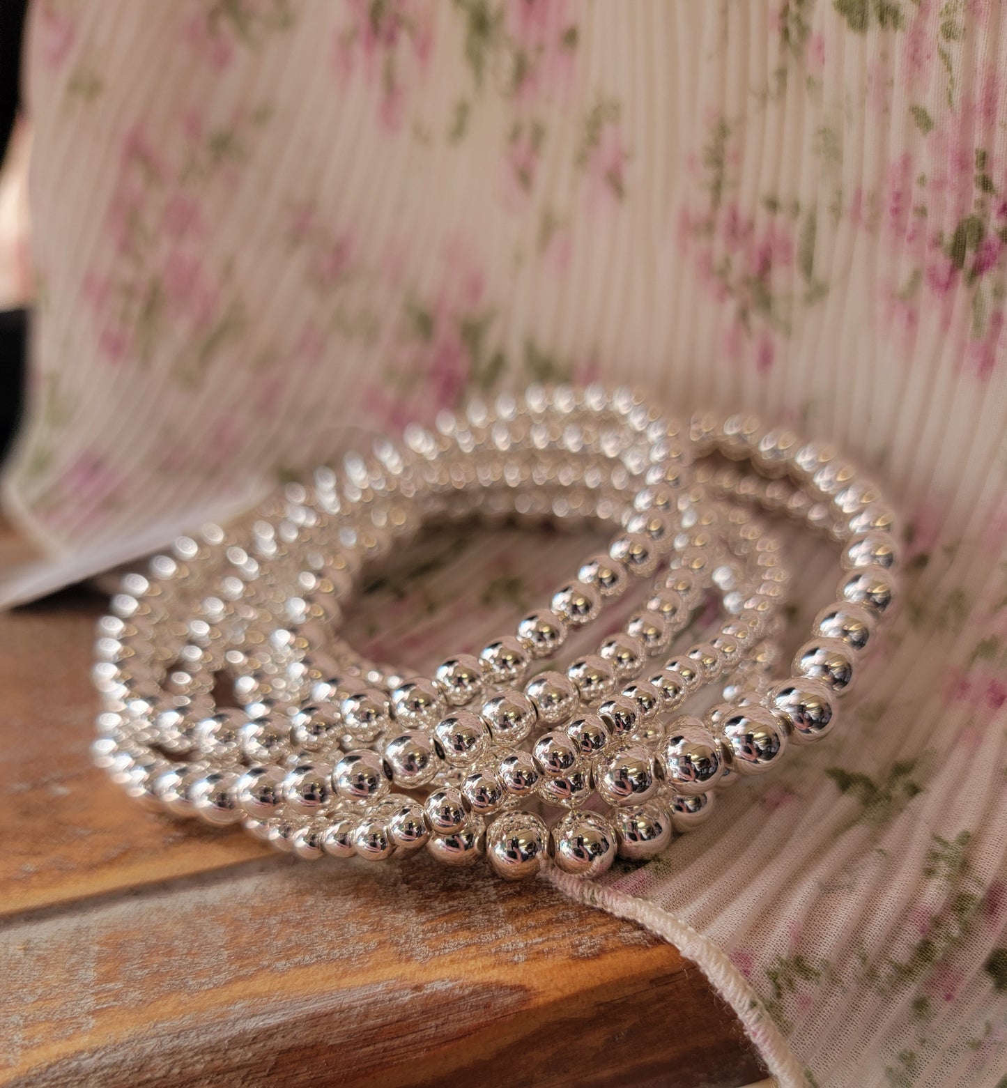 Set of 6 Stretch Beaded Bracelet