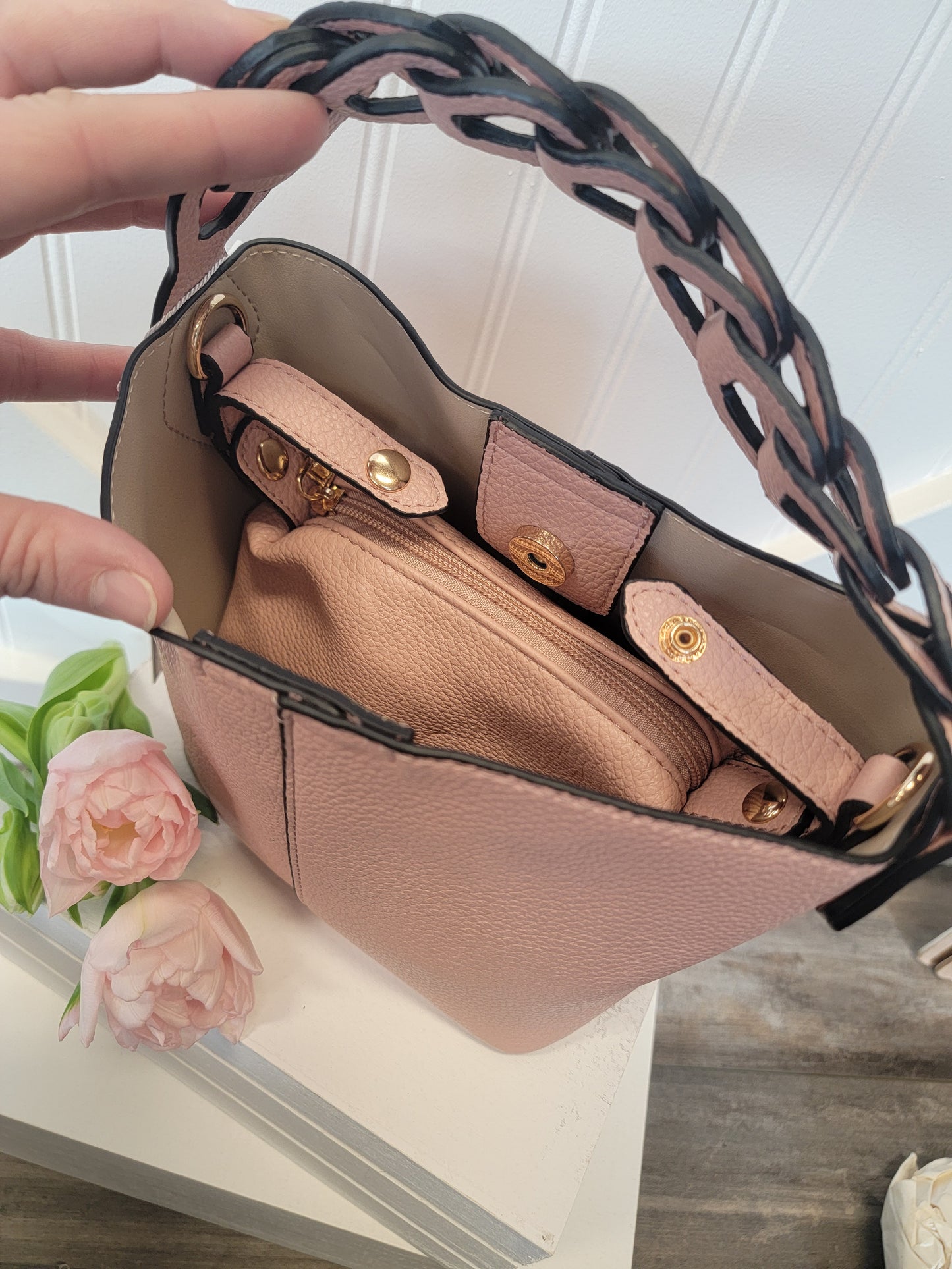 Pink Nora Bucket Bag