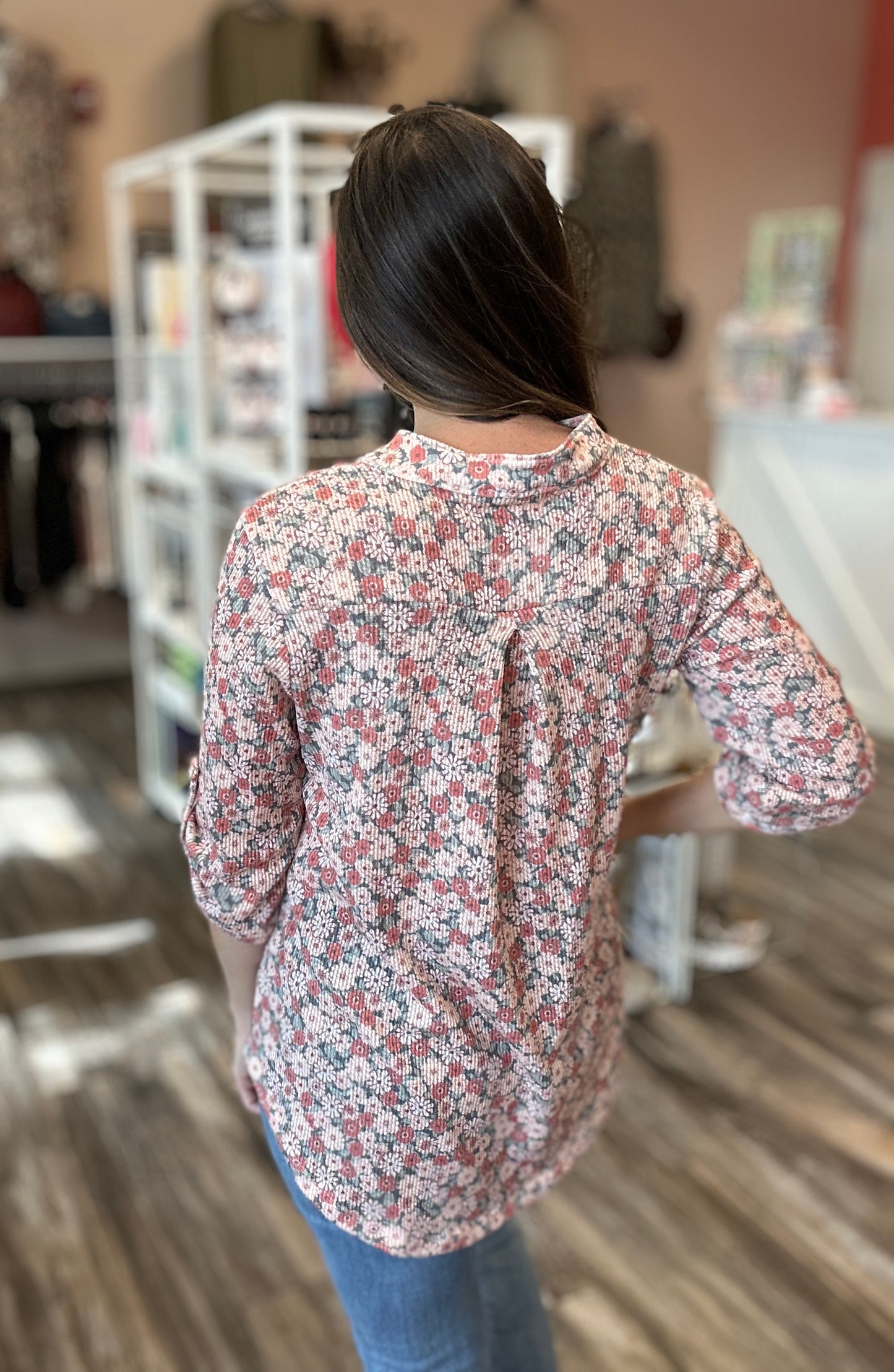 Multi Floral 3/4 Sleeve