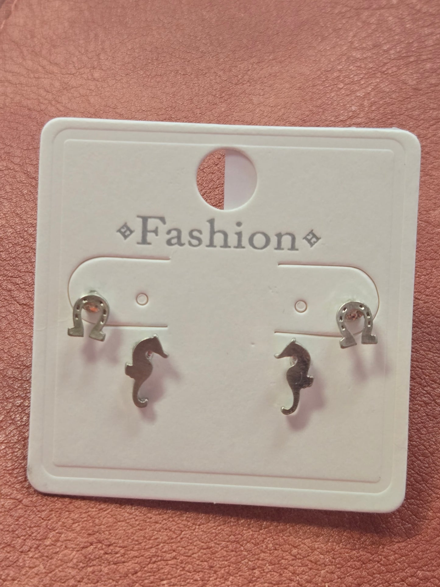 Seahorse and Horseshoe Studs
