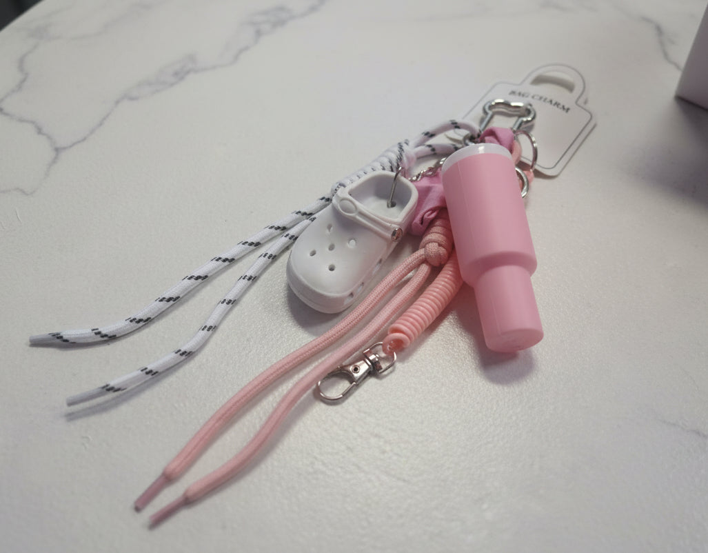 Pink Combo Bag Charm