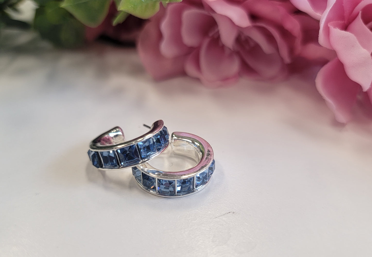 Denim Blue Earrings