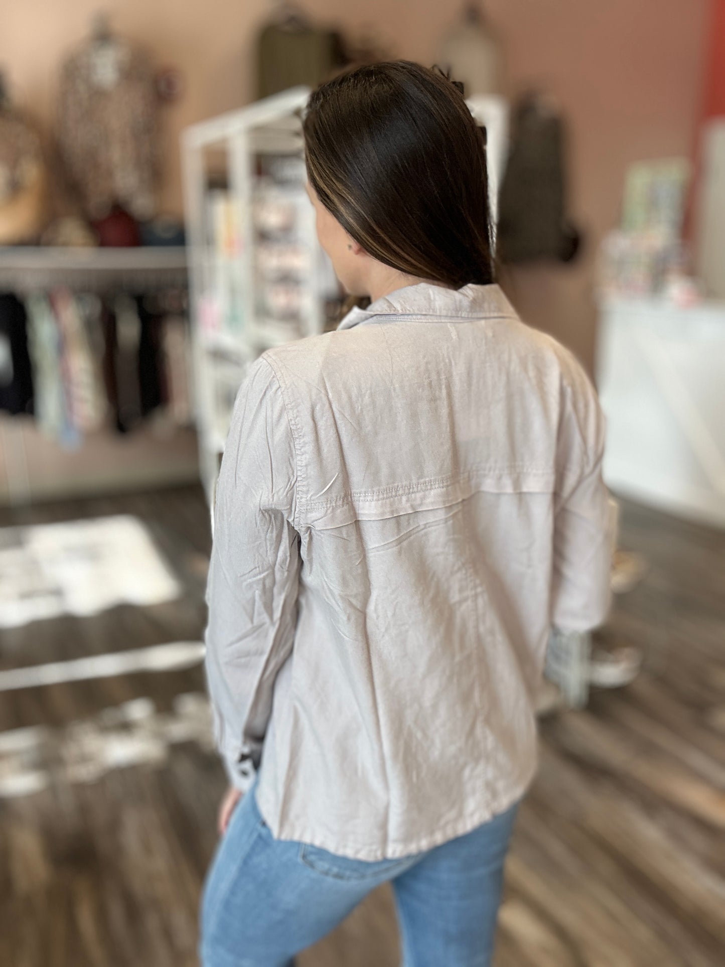 Stone Grey Utility Jacket