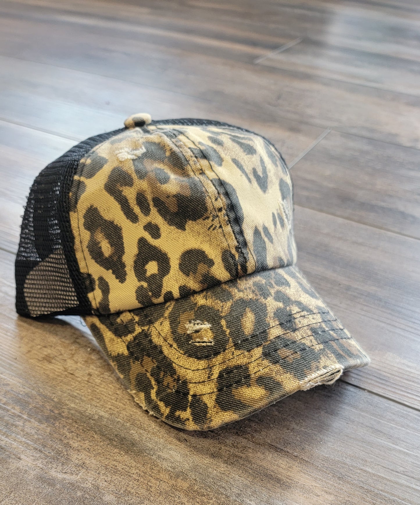 C.C. Kids Distressed Criss Cross Ponytail Cap