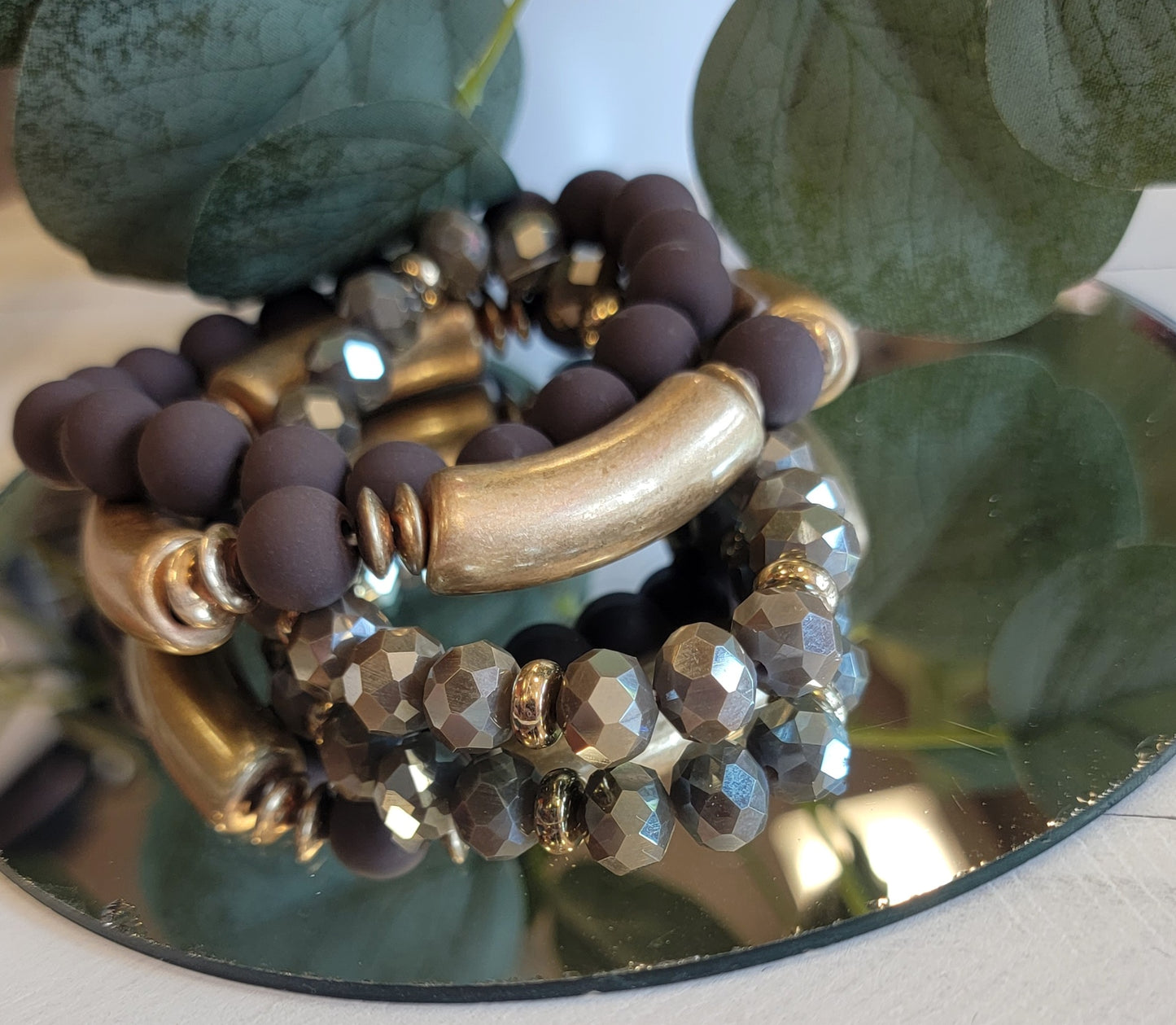 Three Strand Crystal Set Bracelet