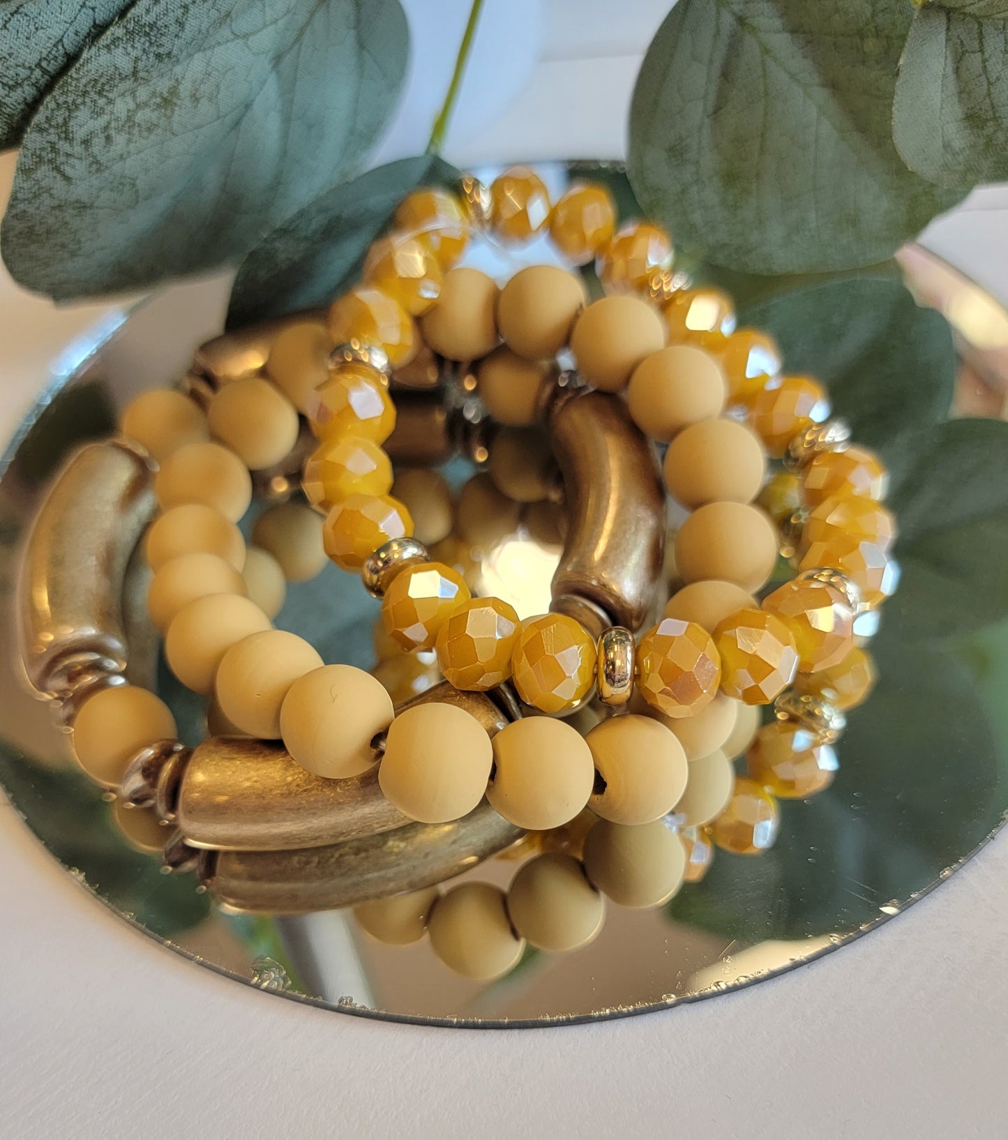 Three Strand Crystal Set Bracelet