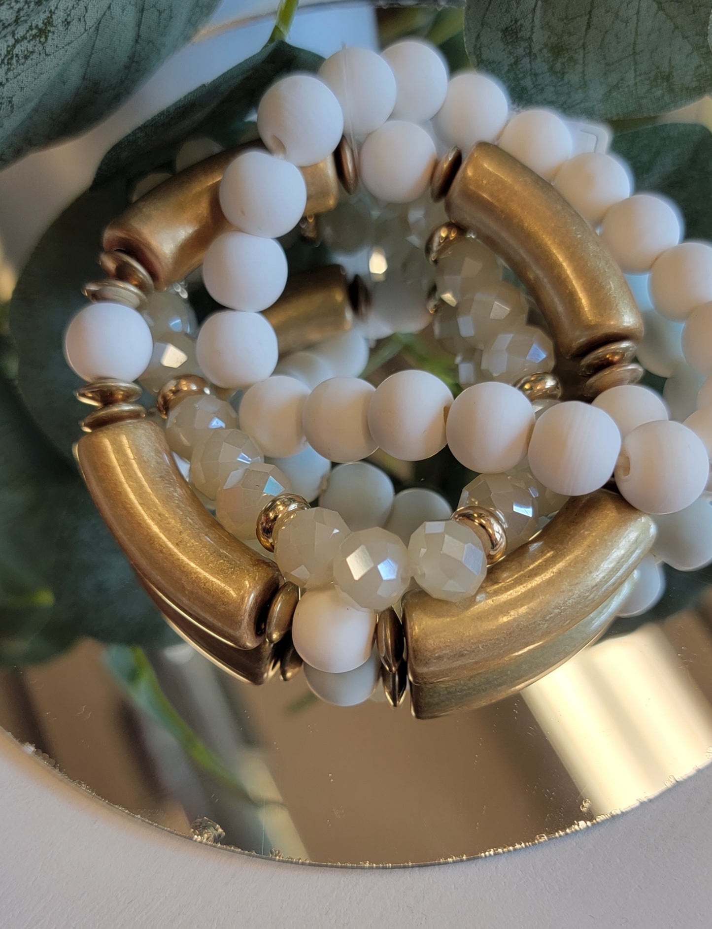 Three Strand Crystal Set Bracelet