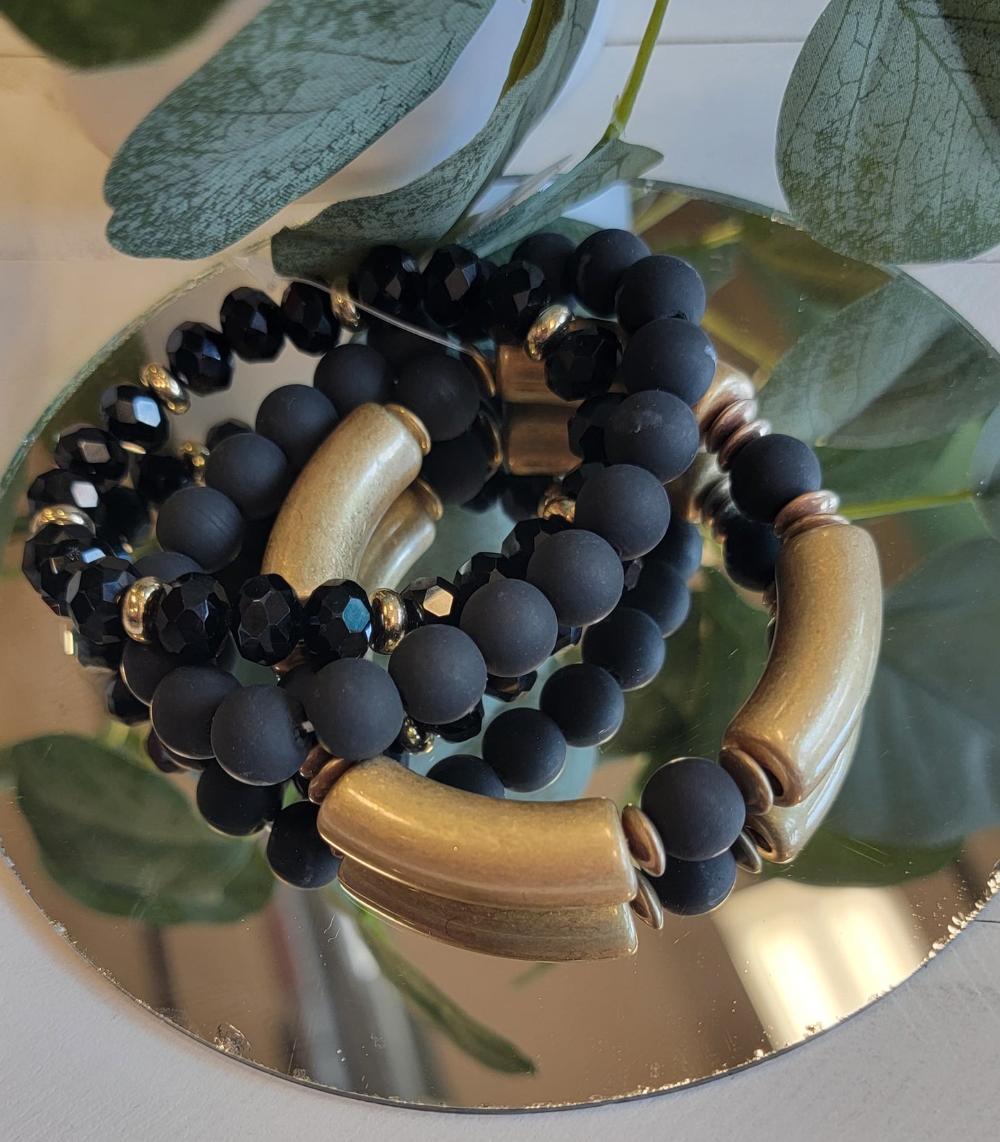 Three Strand Crystal Set Bracelet