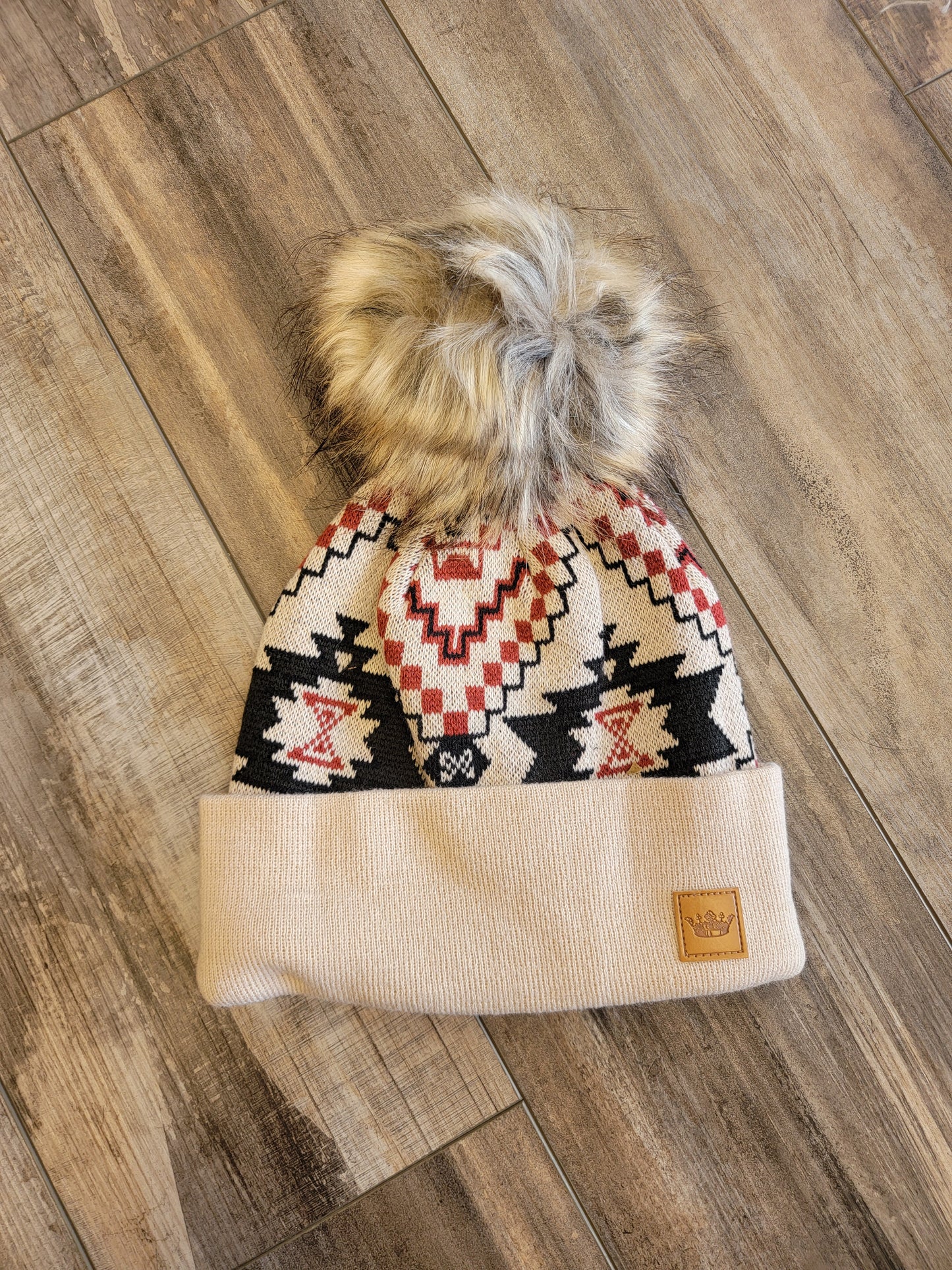 Tribal Pom Beanie