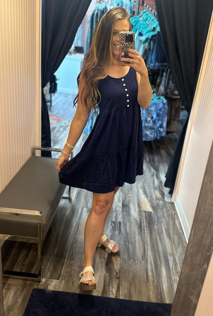 Navy Midi Dress