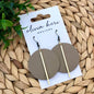 Round Earring with Gold Accent Bar