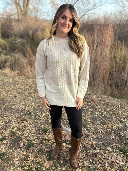 Knit Colorblock Tunic Sweater
