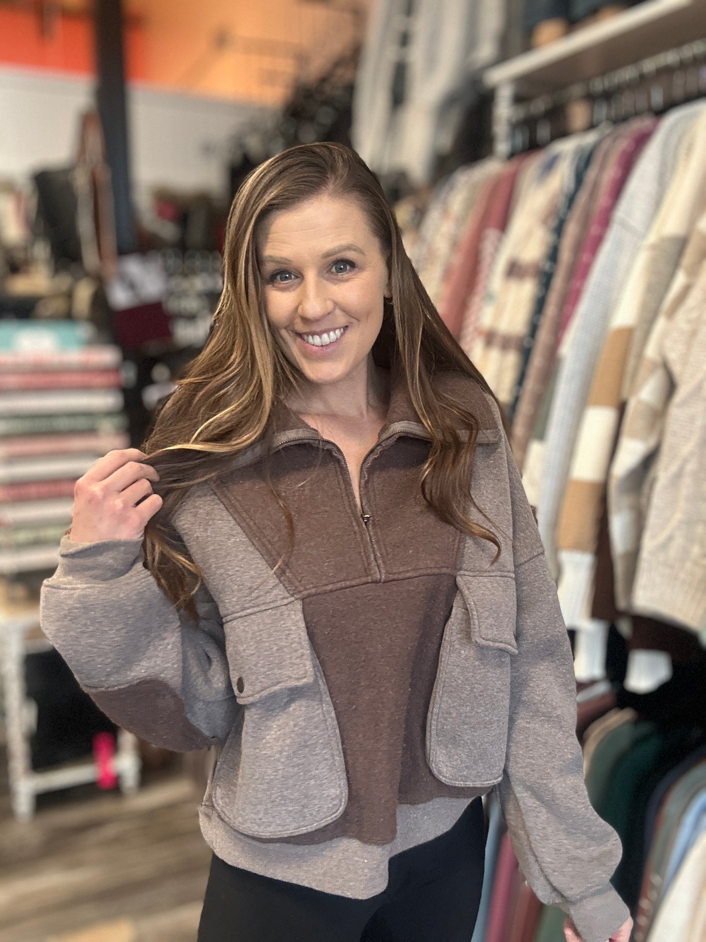 Mocha Oversized Pullover Sweater