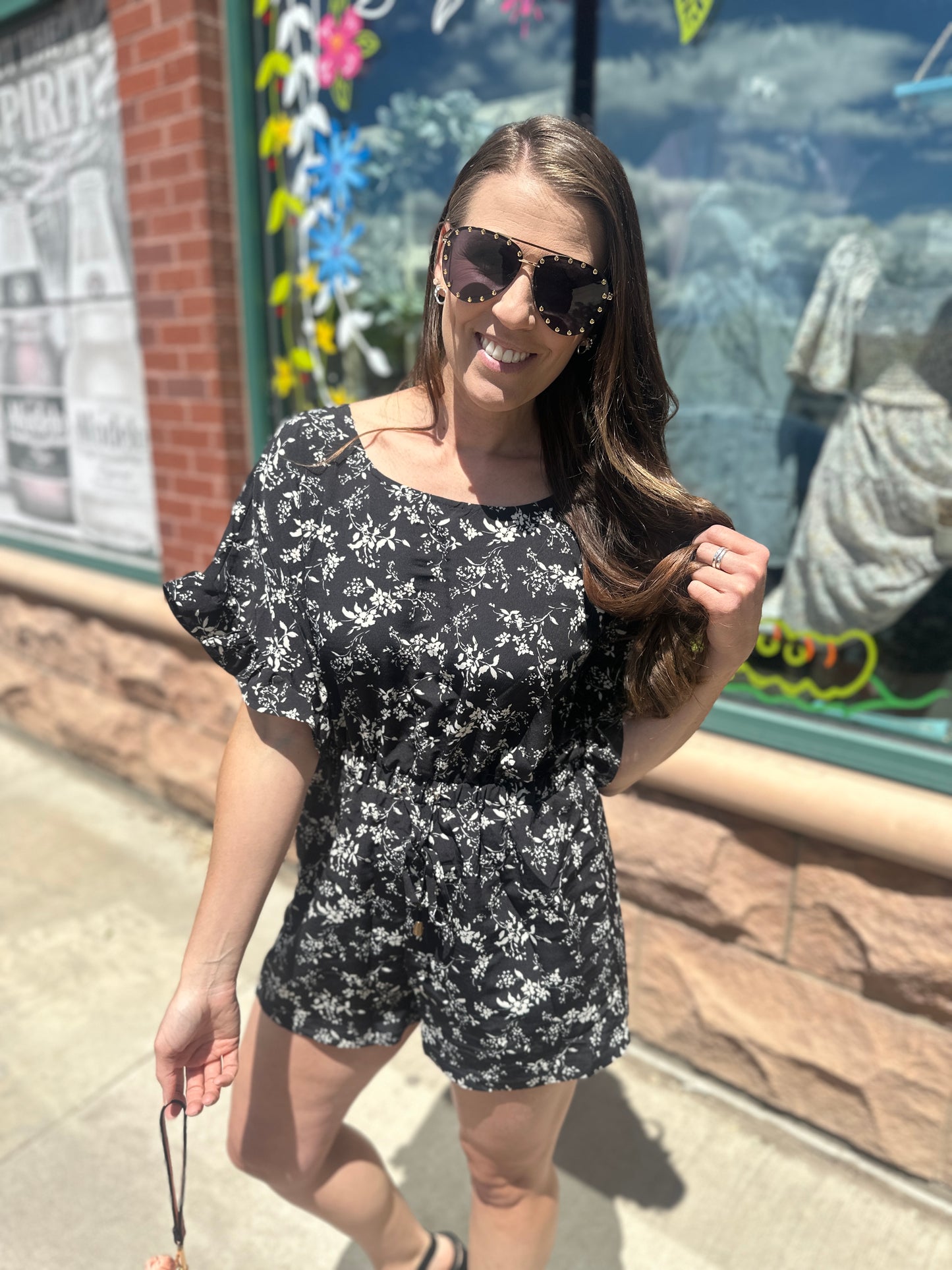 Floral Tie Back Romper