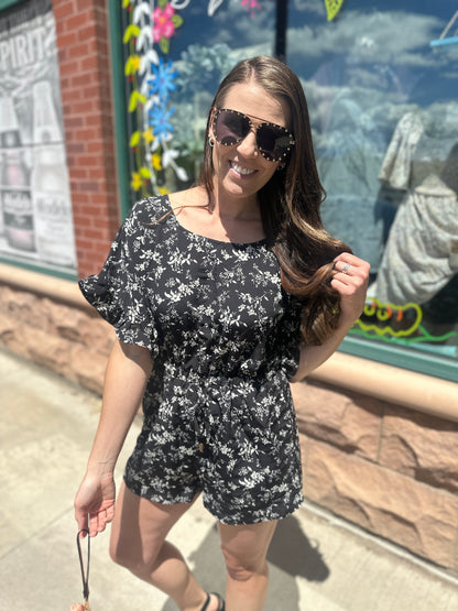 Floral Tie Back Romper