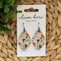 Olivia - Grey Fall Floral Dangle Earrings