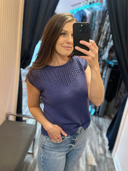 Open Knit Sweater Tank