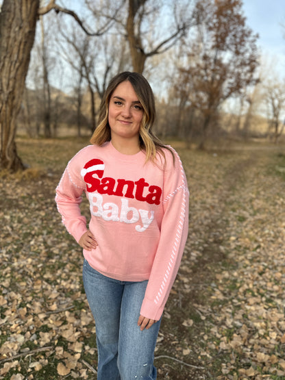 Light Pink Santa Baby Sweater