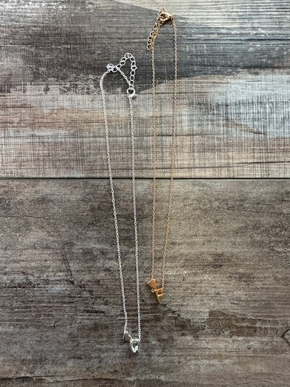 Initial and Heart Necklace