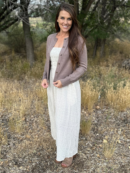 Classic Cut Button Up Cardigan