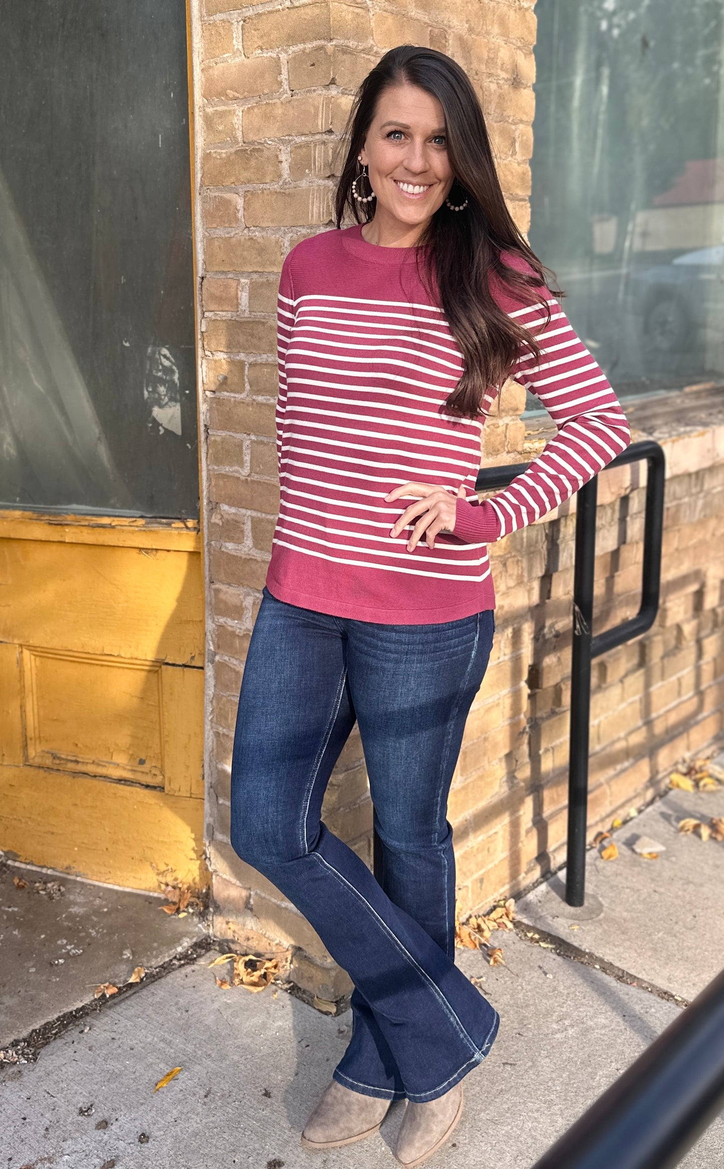 Striped Color Block Pullover