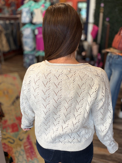 Oatmeal Knit Button Cardigan