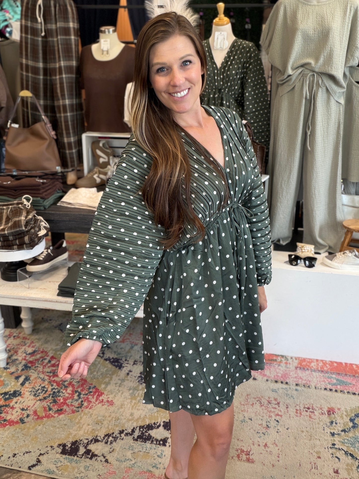 Polka Dot Dolman Dress