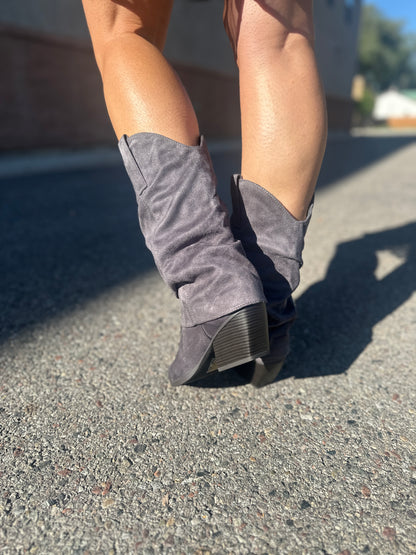 Grey Suede Boot