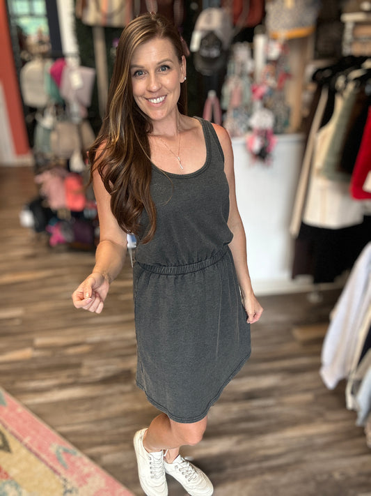 Mineral Wash Tank Midi Dress