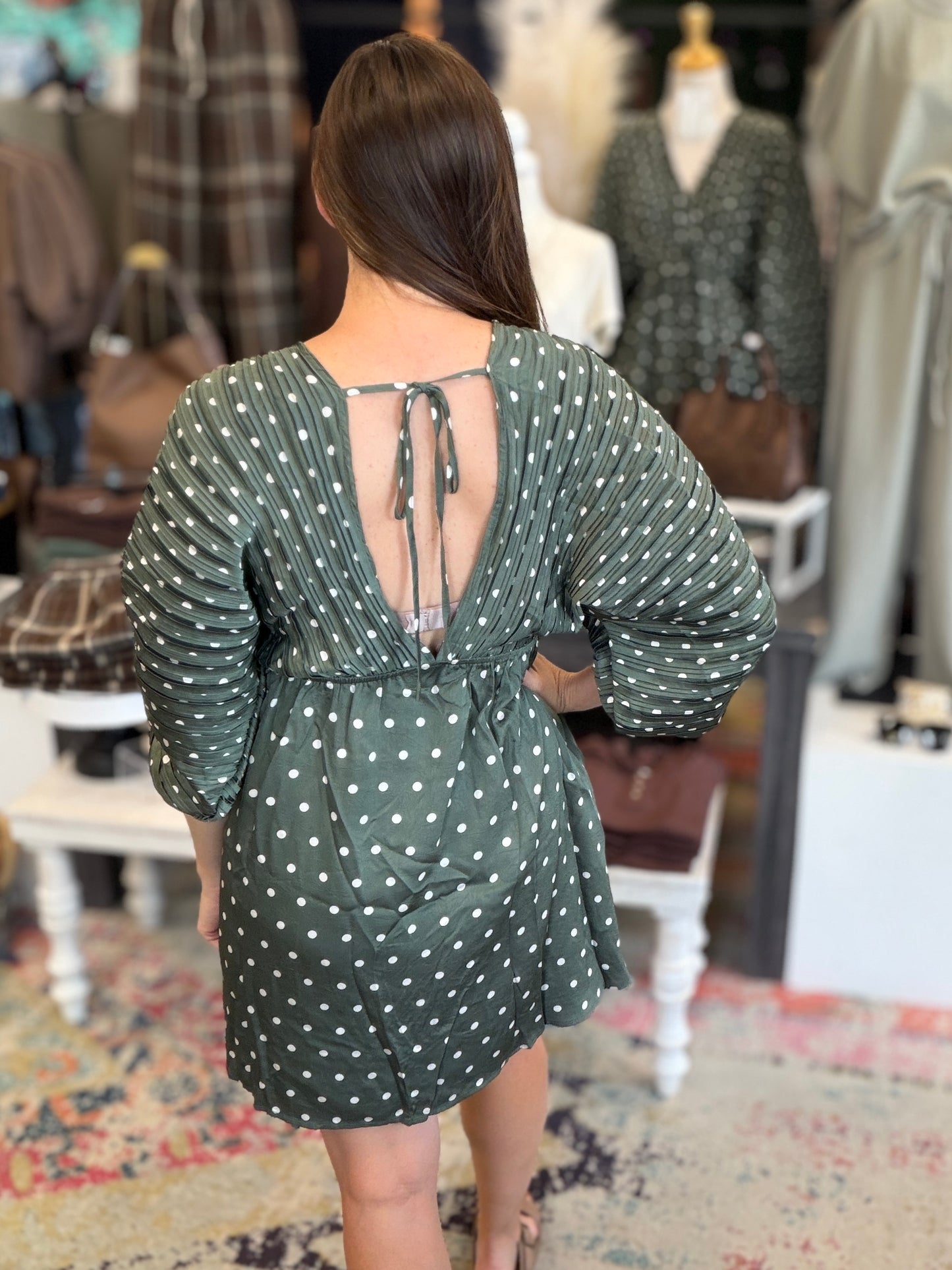 Polka Dot Dolman Dress