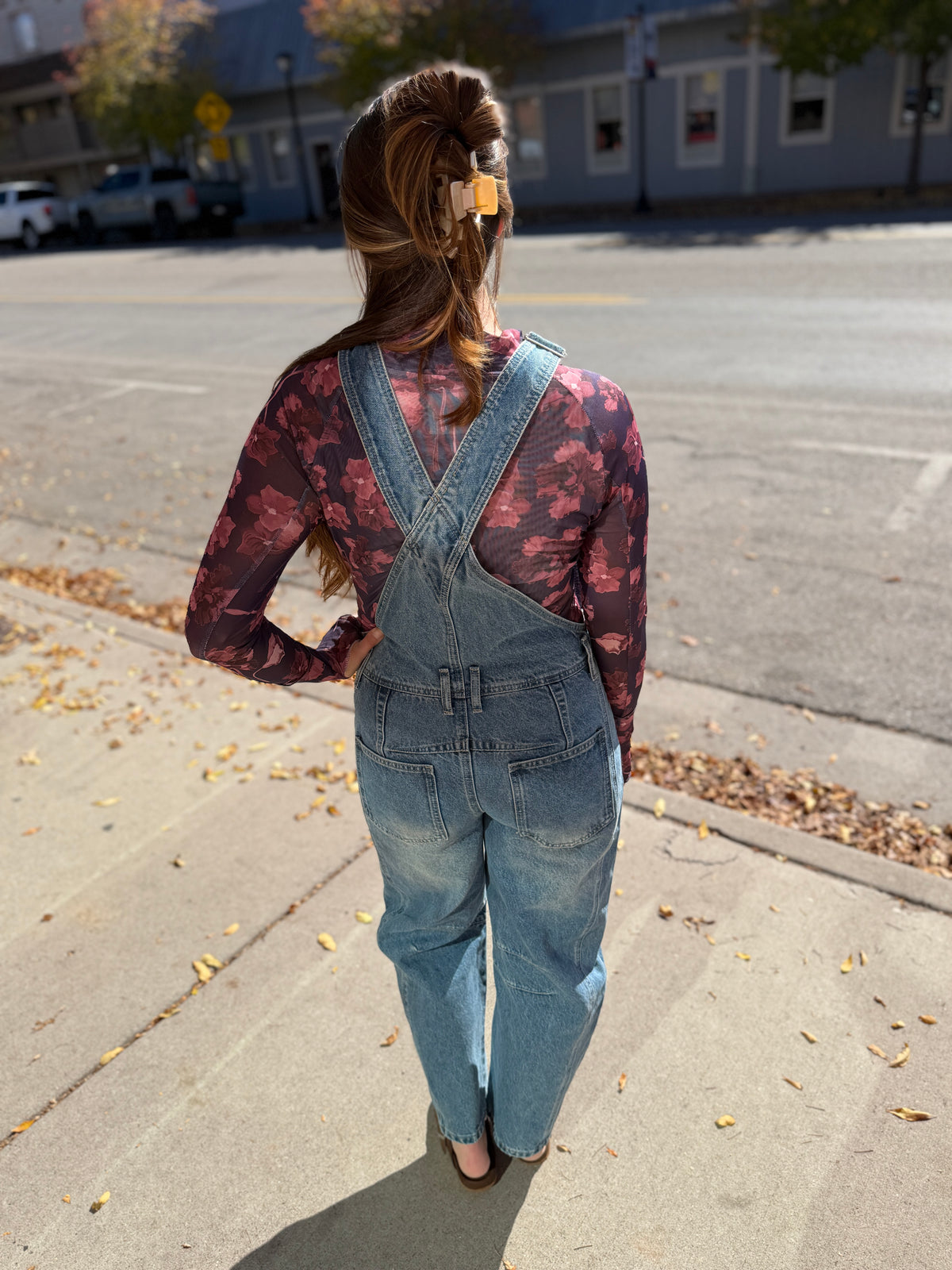 Slouchy Denim Overalls