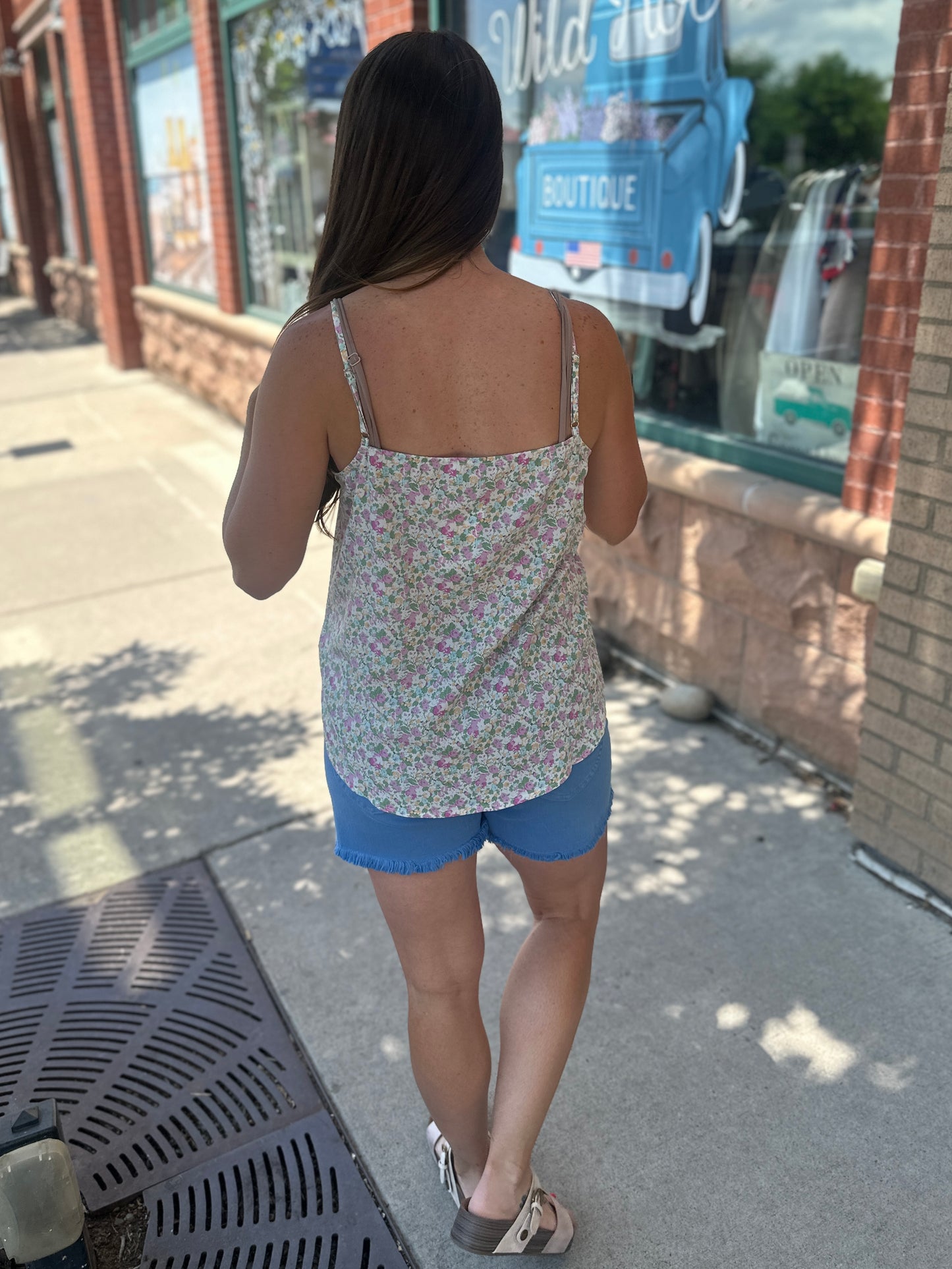 V-Neck Floral Printed Cami