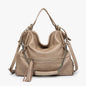 Rustic Slouchy Tote with Chain