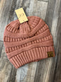 Solid Ribbed Knit C.C. Beanie