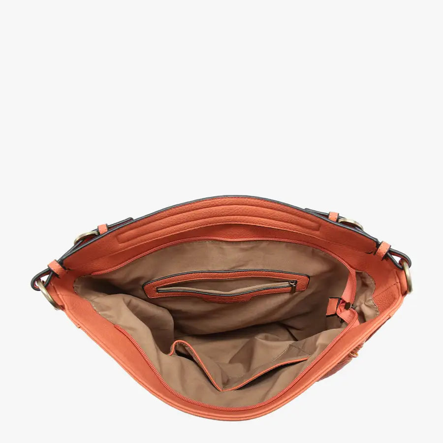 Aris Small Whipstitch Purse with Guitar Strap