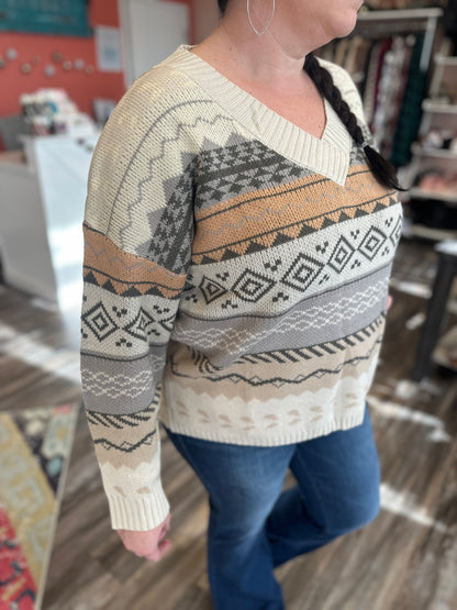 Geo Knitted Sweater