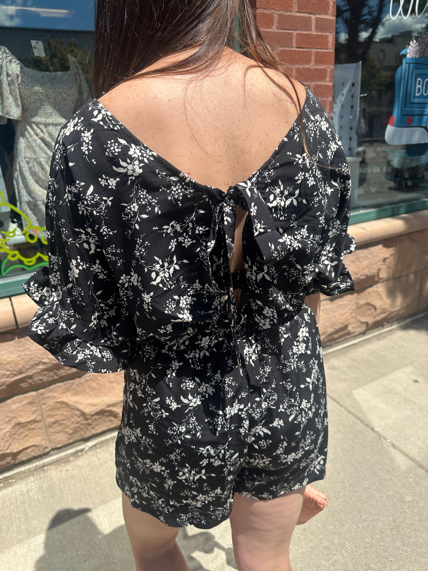 Floral Tie Back Romper